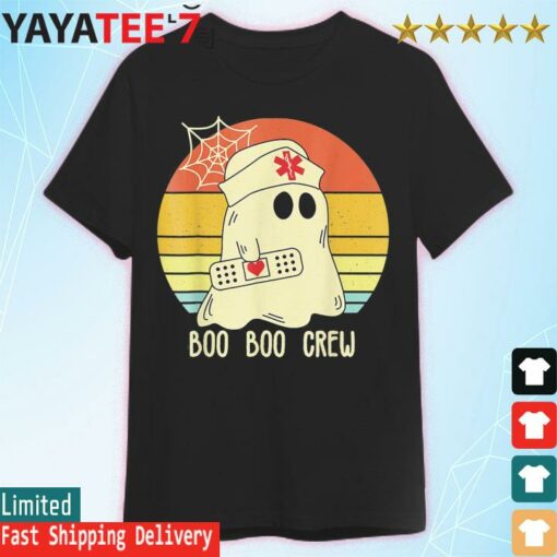 2022 vintage Boo Boo Crew Nurse Funny Halloween 2022 Nursing Spooky  T-Shirt