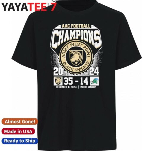 2024 AAC Football Champions Army Black Knights Winner 35 14 Tulane Shirt