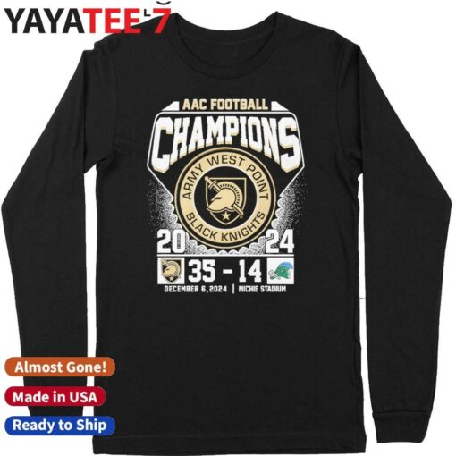 2024 AAC Football Champions Army Black Knights Winner 35 14 Tulane Shirt