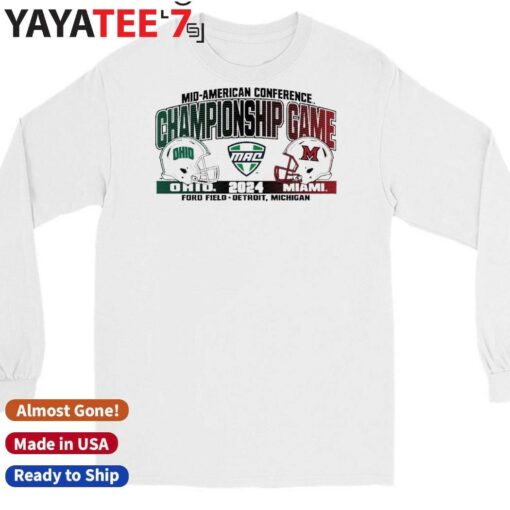 2024 MAC championship game OHIO vs MIAMI Helmet Shirt