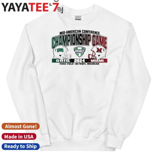 2024 MAC championship game OHIO vs MIAMI Helmet Shirt