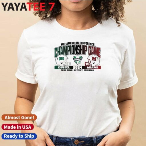 2024 MAC championship game OHIO vs MIAMI Helmet Shirt