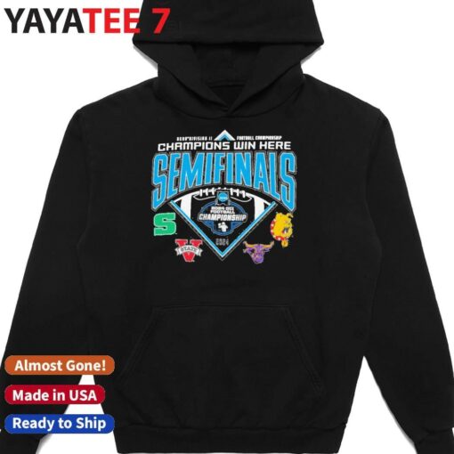 2024 NCAA Division II Football Semifinals Champions Win Here 4 Team Logo shirt