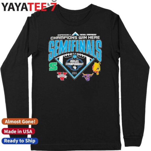 2024 NCAA Division II Football Semifinals Champions Win Here 4 Team Logo shirt