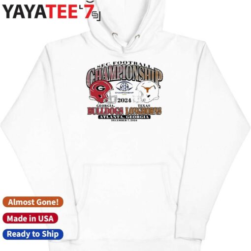 2024 SEC Football Championship Game Bound Georgia Bulldogs vs Texas Longhorns Helmet Shirt