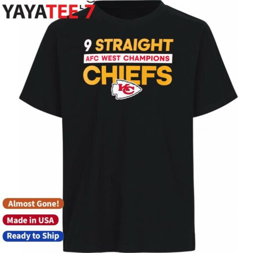 9 Straight AFC West Division Champions Kansas City Chiefs 2024 Shirt