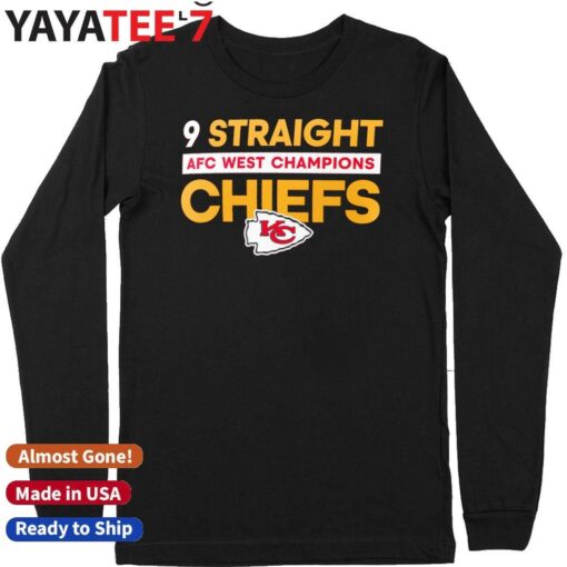 9 Straight AFC West Division Champions Kansas City Chiefs 2024 Shirt