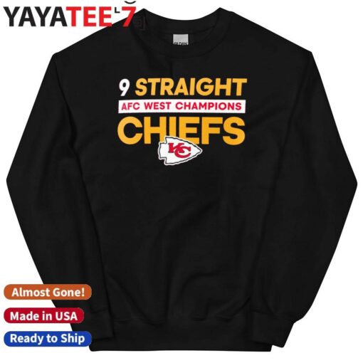 9 Straight AFC West Division Champions Kansas City Chiefs 2024 Shirt