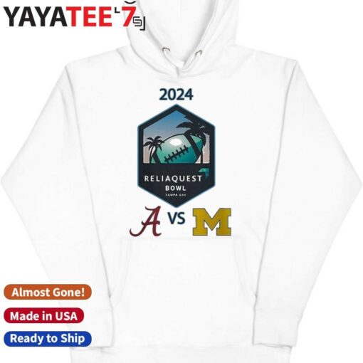 Alabama Crimson Tide vs Michigan Wolverines 2024 ReliaQuest Bowl Matchup Shirt