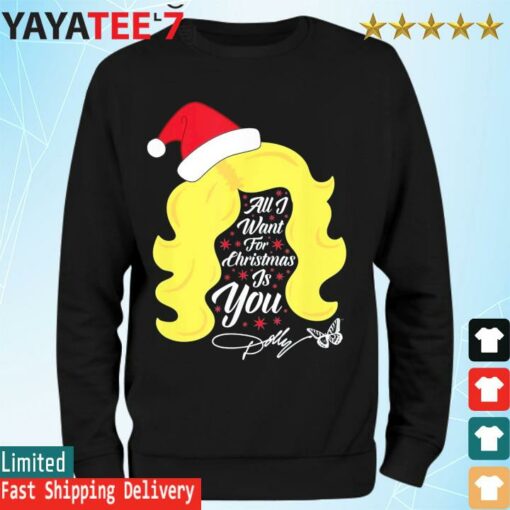 All I Want Christmas Dolly Wig shirt