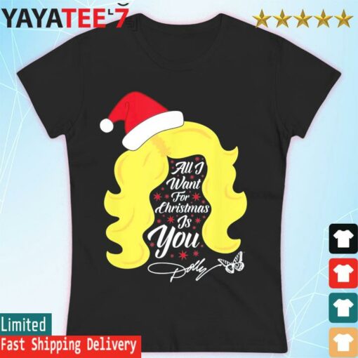 All I Want Christmas Dolly Wig shirt