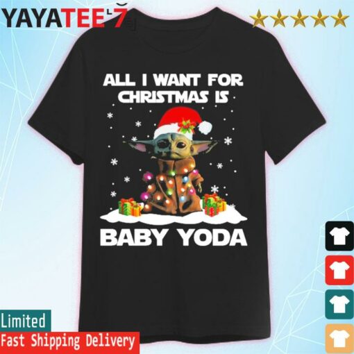 All I want for Christmas is Santa Baby Yoda light sweater