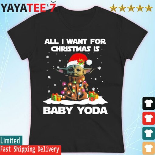 All I want for Christmas is Santa Baby Yoda light sweater