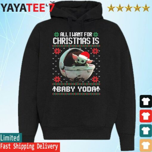 All I want for Christmas is Santa Baby Yoda ugly shirt