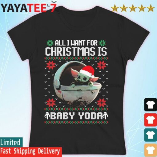 All I want for Christmas is Santa Baby Yoda ugly shirt