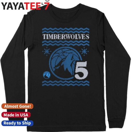 Anthony Edwards Minnesota Timberwolves Ugly Sweater Name &amp Number T-Shirt