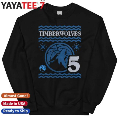 Anthony Edwards Minnesota Timberwolves Ugly Sweater Name &amp Number T-Shirt