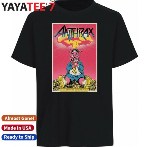 Anthrax At Zenith Paris-La Villette In Paris France On Nov 29 2024 Poster shirt