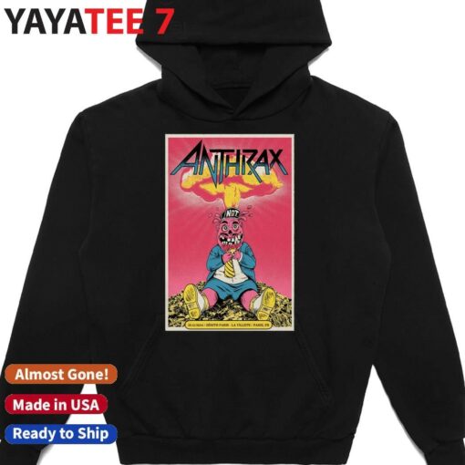 Anthrax At Zenith Paris-La Villette In Paris France On Nov 29 2024 Poster shirt