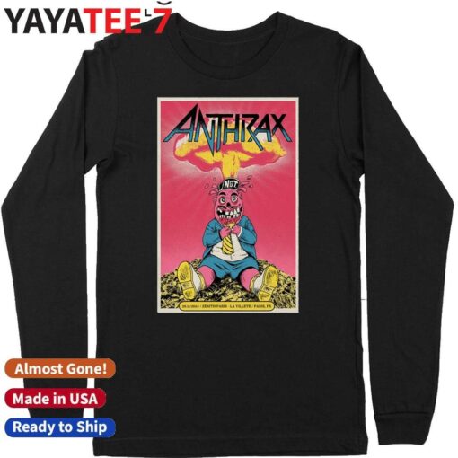 Anthrax At Zenith Paris-La Villette In Paris France On Nov 29 2024 Poster shirt