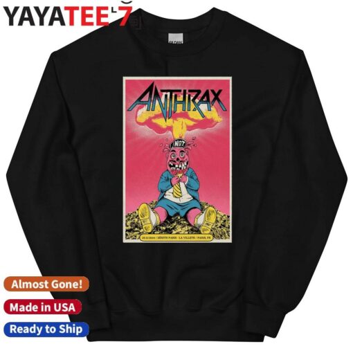 Anthrax At Zenith Paris-La Villette In Paris France On Nov 29 2024 Poster shirt