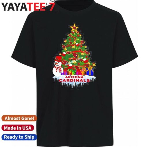 Arizona Cardinals Logo Tree Merry Christmas Shirt