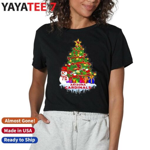 Arizona Cardinals Logo Tree Merry Christmas Shirt