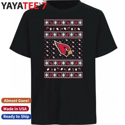 Arizona Cardinals NFL Logo Holiday Lights Ugly Christmas T-Shirt