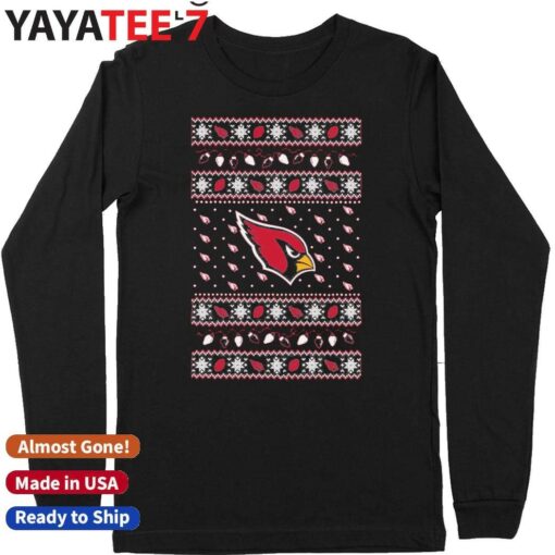 Arizona Cardinals NFL Logo Holiday Lights Ugly Christmas T-Shirt