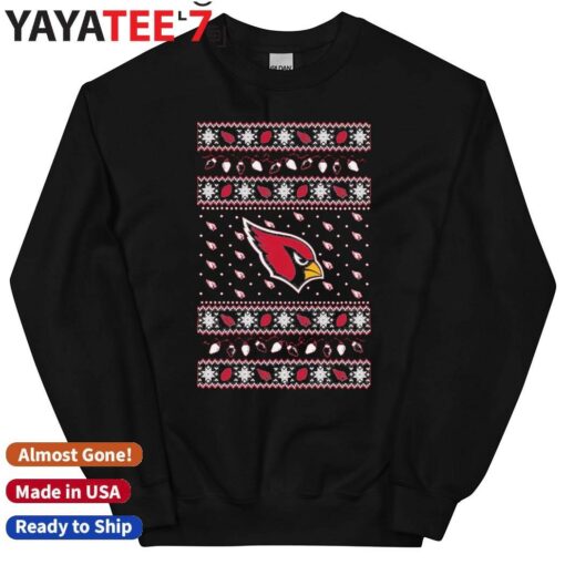 Arizona Cardinals NFL Logo Holiday Lights Ugly Christmas T-Shirt