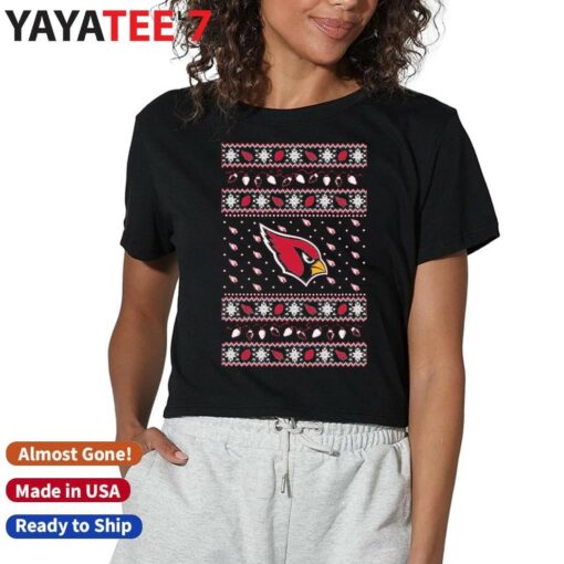 Arizona Cardinals NFL Logo Holiday Lights Ugly Christmas T-Shirt