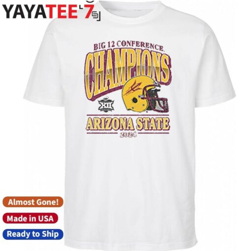 Arizona State 2024 Big 12 Conference Champions Helmet Shirt