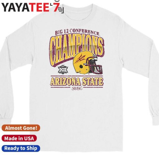 Arizona State 2024 Big 12 Conference Champions Helmet Shirt