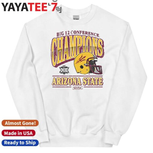 Arizona State 2024 Big 12 Conference Champions Helmet Shirt