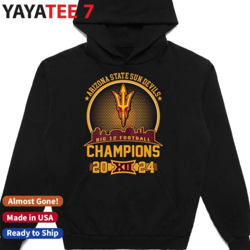 Arizona State Sun Devils 2024 Big 12 Football Champions City Skyline Shirt