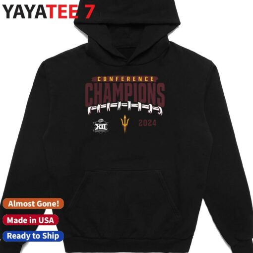 Arizona State Sun Devils 2024 Big 12 Football Conference Champions Endzone Rush Shirt