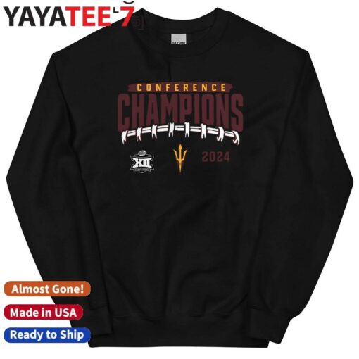 Arizona State Sun Devils 2024 Big 12 Football Conference Champions Endzone Rush T-Shirt