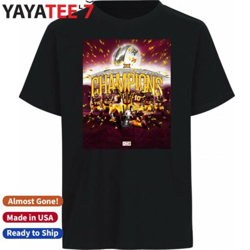 Arizona State Sun Devils 2024 Big 12 Football Conference Champions Trophy Shirt