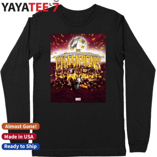 Arizona State Sun Devils 2024 Big 12 Football Conference Champions Trophy Shirt