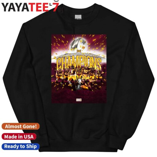 Arizona State Sun Devils 2024 Big 12 Football Conference Champions Trophy Shirt