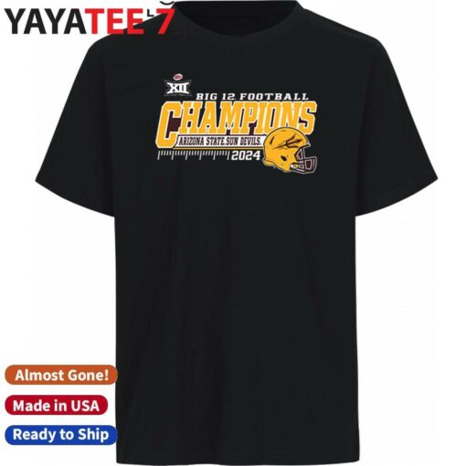 Arizona State Sun Devils Blue 84 2024 Big 12 Football Conference Champions Locker Room T-Shirt