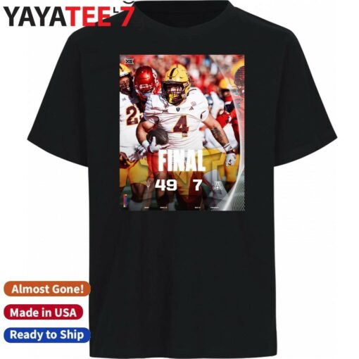 Arizona State Sun Devils Win 49 7 Arizona 2024 The Territorial Cup champions final score shirt