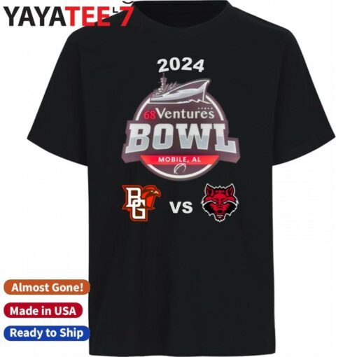 Arkansas State Red Wolves vs. Bowling Green Falcons 2024 68 Ventures Bowl Shirt