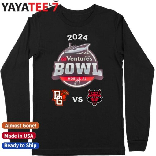 Arkansas State Red Wolves vs. Bowling Green Falcons 2024 68 Ventures Bowl Shirt