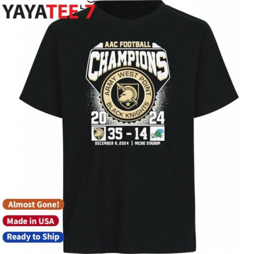 Army Black Knights 2024 AAC Football Champions Champions Score 35 14 Shirt