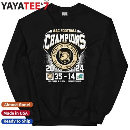 Army Black Knights 2024 AAC Football Champions Champions Score 35 14 Shirt