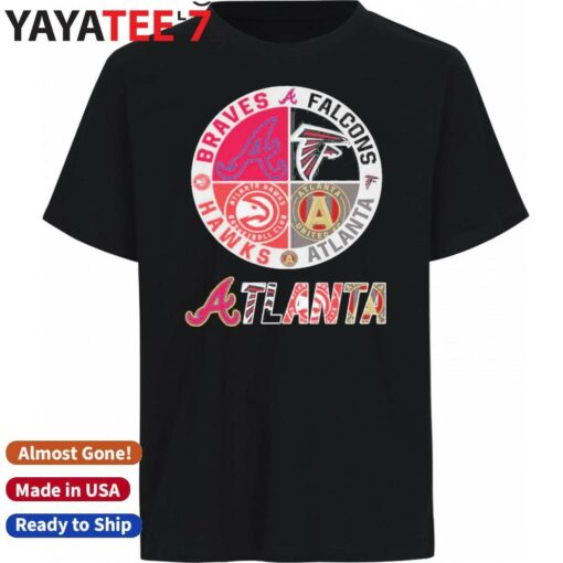 Atlanta Braves Atlanta Falcons Atlanta Hawks Atlanta United FC 2024 T-Shirt