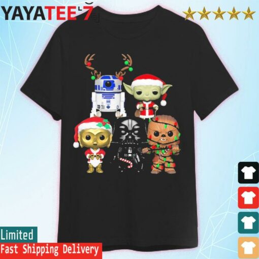 Baby Yoda Darth Vader’s R2-D2 C-3PO Chewbacca Chibi Merry Christmas shirt