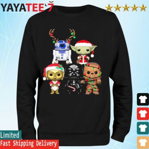 Baby Yoda Darth Vader’s R2-D2 C-3PO Chewbacca Chibi Merry Christmas shirt