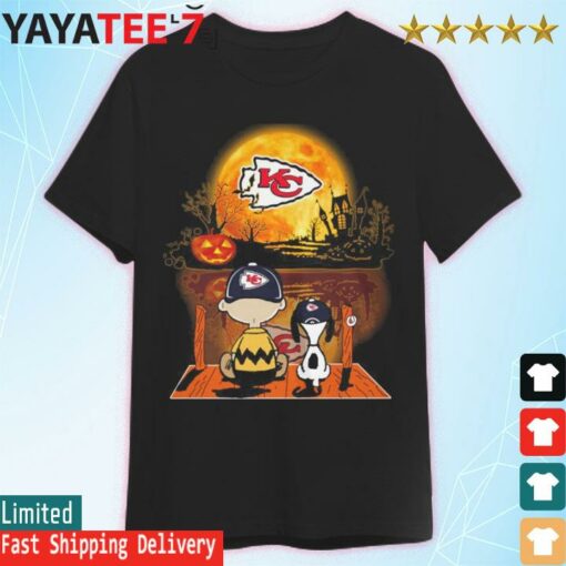 Charlie Brown and Snoopy Kansas City Chief football Halloween 2022 shirt